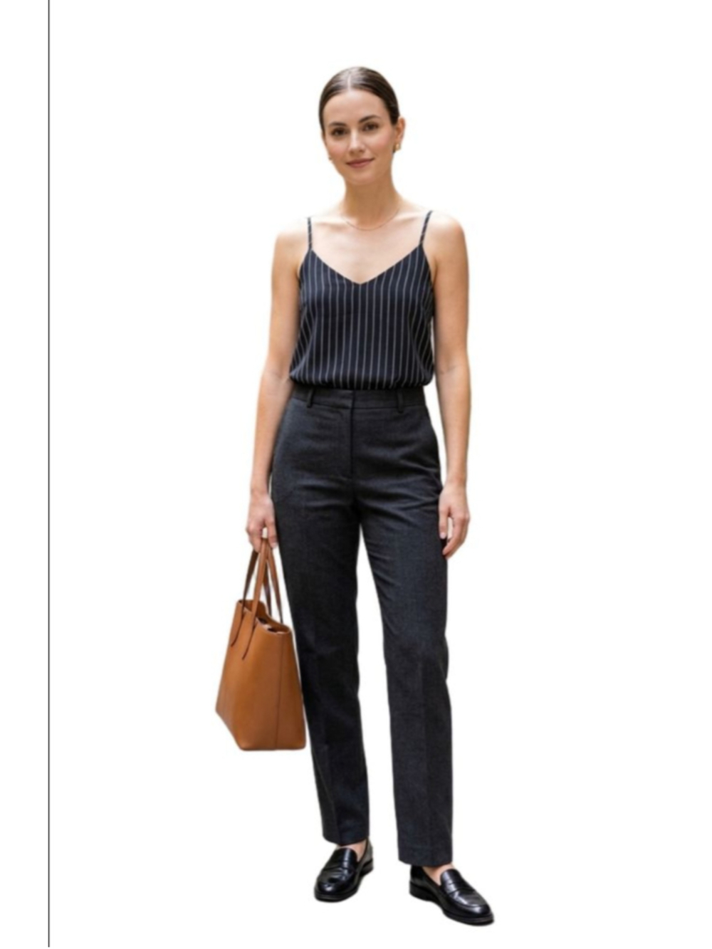 Women's Tommy Hilfiger Black & White Pinstripe Camisole XL